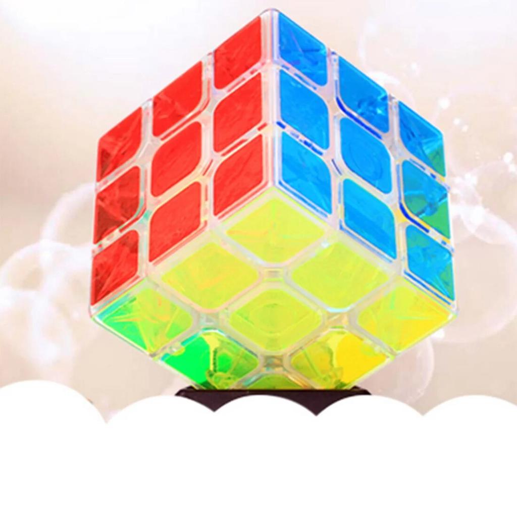 ZCUBE Intelligence Z CUBE for Girl Boy 06 Yr Square 3x3 Z-CUBE Crystal Magic Brain Speedcube Puzzle გამჭვირვალე 3D თავსატეხი 333cube