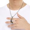 Larger Stainless Steel Gun Charm Pendant Necklace For Men Hip Hop Gold Color Party Jewelry Chunky Rock Boy Gift