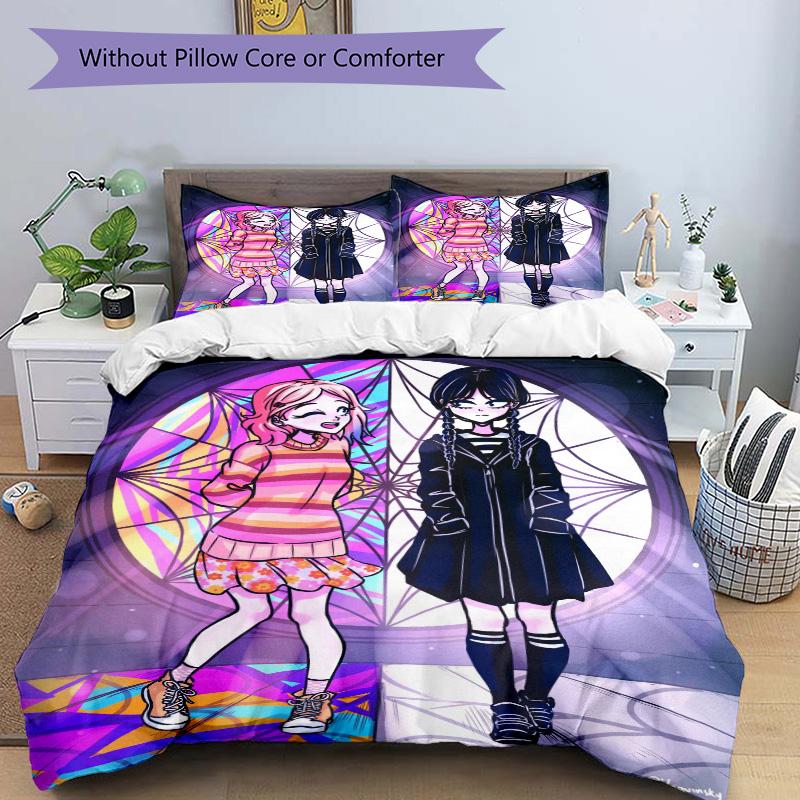 Fantasy Sisters Lights Print 3Pcs Bedding Setduvet Cover With 2 Bedropillowcase Home Birthday Gift