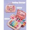 Kids Cosmetic Set Girl Toys Little Princess Makeup Box Painting Special Shoulder Bag Washable Pretend Play With Mirror Plaything