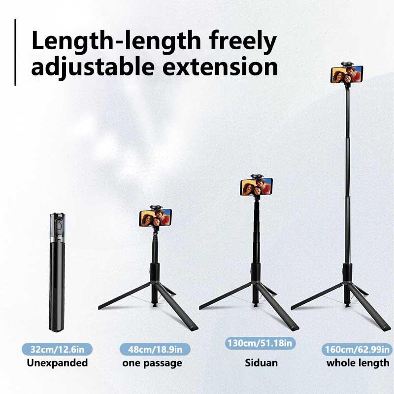 Bluetooth Selfie Stick Tripod: Anti-Shake, Automatic Retractable, Portable Remote Control Phone Holder for Travel.