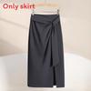 High Waist Slimming Asymmetrical Skirt With Slit For Office And Casual Wear