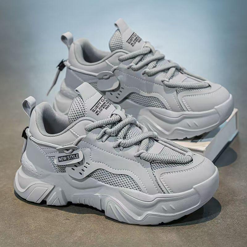 Men's Shoes New Spring and Summer Trend Men's Platform Sports Mesh Breathable Casual Dad Trendy Shoes Men