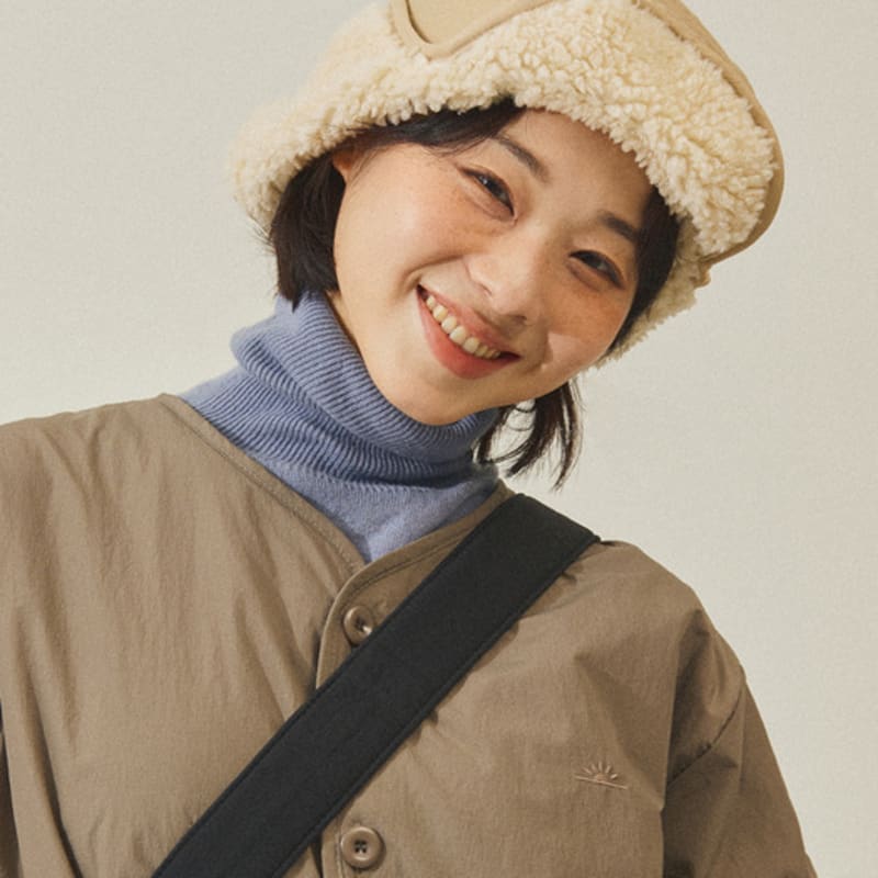 

ШАПКА-УШАНКА KAPPY DESIGN ДВУСТОРОННЯЯ БЕЖЕВАЯ BEIGE