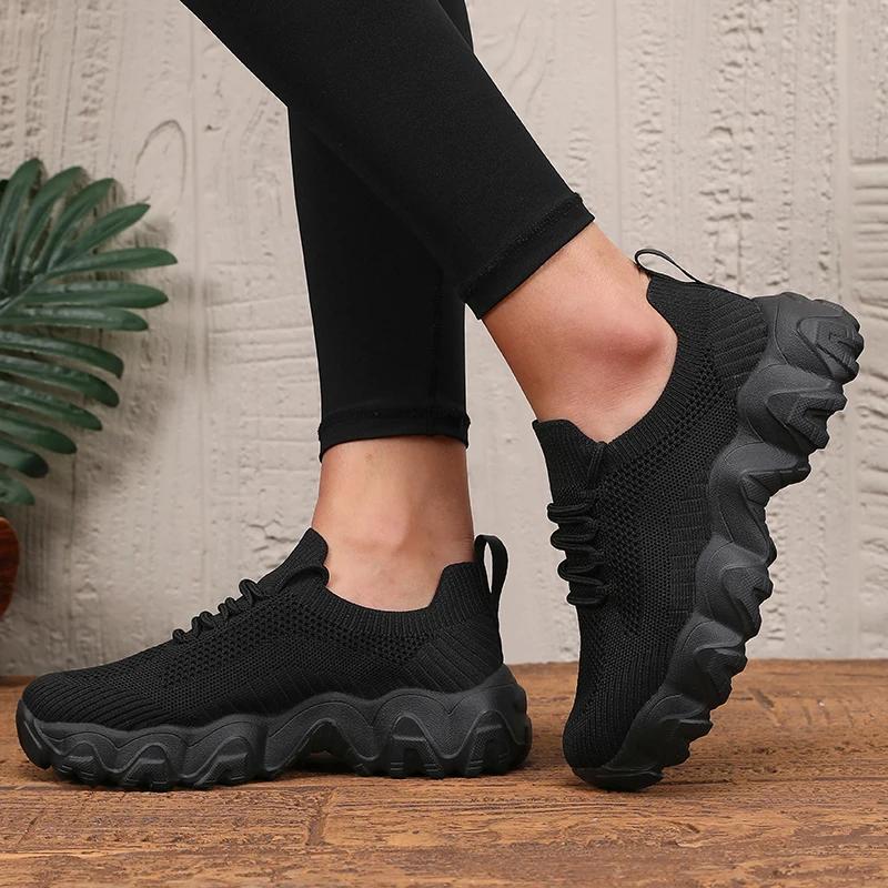 Female Designer Shoes Comfortable Mesh Breathable Minimalist Walking Shoes Outdoor Casual N Slip Women Sneakers Platform Shoes