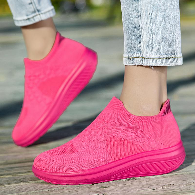 Fashion Fashion Sneakers Women's Mesh Summer Thick Bottom Casual Walking Outdoor Lightweight Breathable Platform Loafers Hot Selling