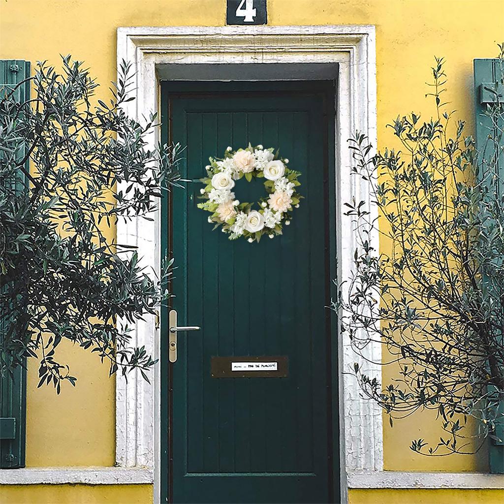 Praktischer handgefertigter Seidenrosenkranz mit Blatt Tragbares Accessoire für Hochzeiten und Heimdekoration Florale Girlanden