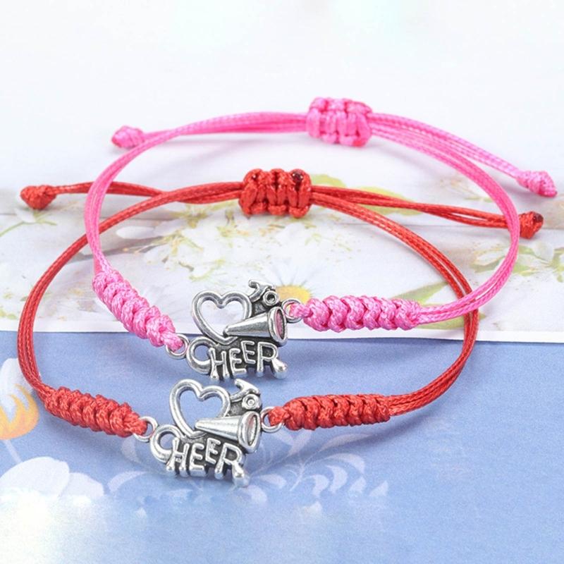 Girls Cheerleading Charm Bracelets for Girls Sports Lover Sports Enthusiasts Jewelry for Team Cheerleader Jewelry Women