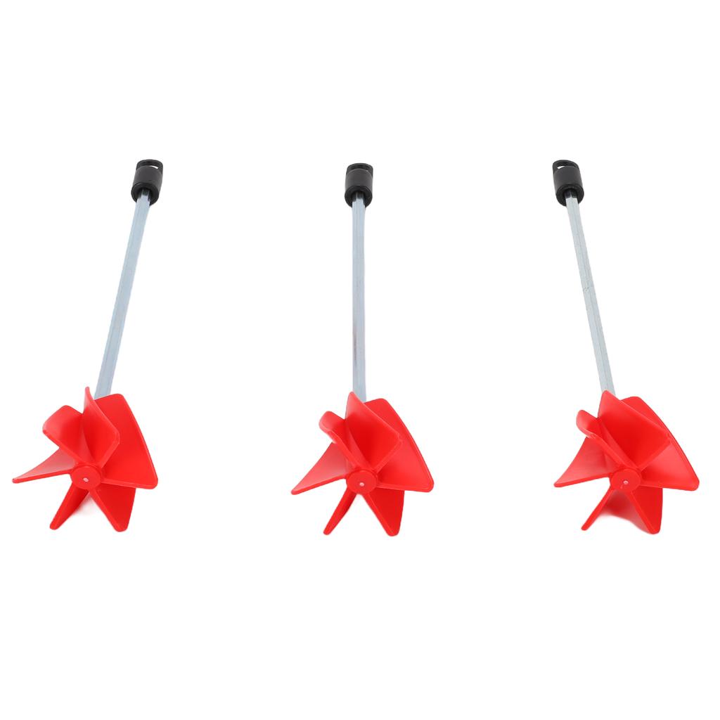 3Pcs Drill Paint Stirrer Spiral Mixer Attachment for Concrete Resin Silicone Paddle 11.4in
