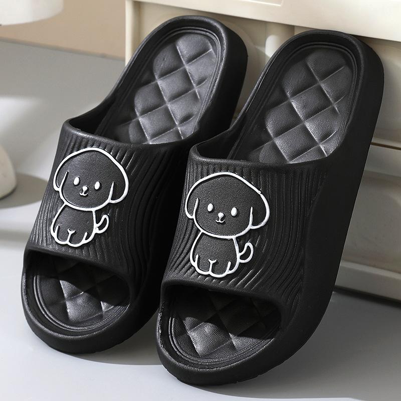 New Summer Sandals and Slippers Female Home Soft-soled Non-slip Dog Cartoon Slippers Cartoon Slippers Male Summer