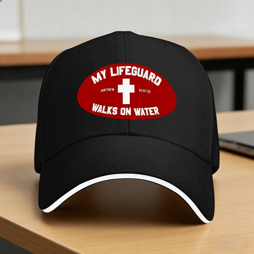 My Lifeguard Walks On Water Sun Baseball Cap Summer UnisexTeens Custom DIY Trucker Hat Breathable Fashion Camping Baseball Caps