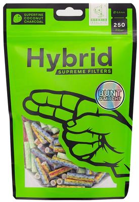 Filtry Hybrid Supreme 6.4Mm 250Szt Mix Kolor