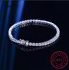 3mm 4mm Moissanite Tennis Bracelet Full Diamond GRA 925 Silver Plated Wedding Party Jewelry Bracelets for Women Man
