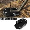 X AUTOHAUX Motorcycle Kickstand Side Stand Plate Pad, Aluminum Alloy, Black, Compatible with Suzuki V-Strom 1050