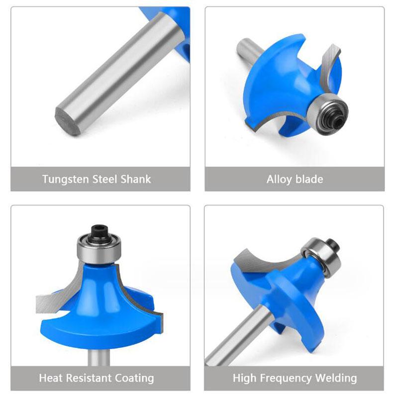 35PCS 1/4inch(6.35mm) Shank Tungsten Carbide Router Bit Set Wood Woodworking Cutter Trimming Knife Forming Milling