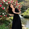 Hepburn style square collar dress women's summer new waist French white skirt Mori first love small white dress