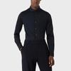 Emporio Armani Solid Slim Fit Long Sleeve Shirt Men shirts Deep-Navy-Blue 8N1CG11JUVZ0920