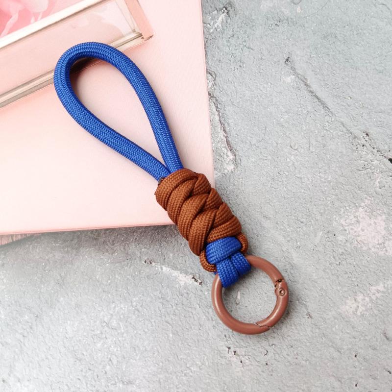 12cm Colorful Braided Rope Strap Lanyard Keychain For Phone Case Women Anti Lost Car Key Chains Bag Hanging Accessories Keyring