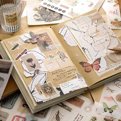 400Pcs Vintage Scrapbooking Sticker Set Retro Journaling Supplies Aesthetic Decorative Stickers Washi DIY Art Craft Retro People