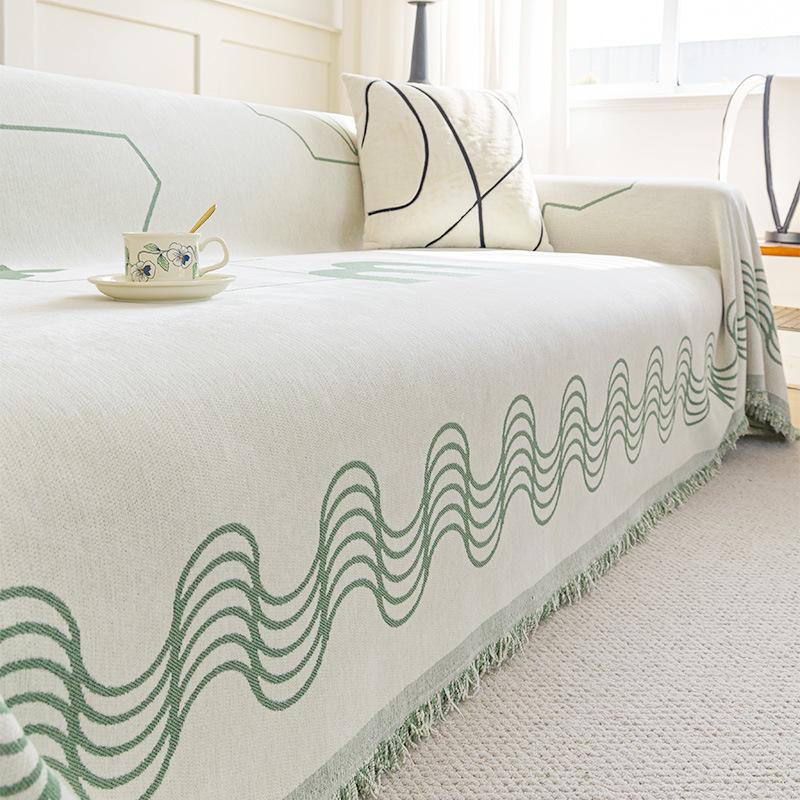 Sofa Cover Cloth All-season Universal Cover Universal Blanket Towel Nordic Minimalist Style Thick Texture Double-sided Usable