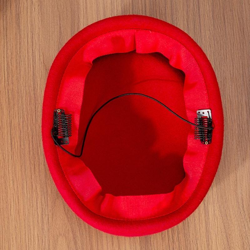 Professioneller Woll-Flugbegleiterhut Traditionelle Flugbegleiterkappe für Damen Uniformpassendes Accessoire Kopfbedeckung