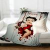 Betty Boop Print Blanket - Soft & Comfortable, for Bedroom, Travel, Sofa, Home Decoration - Birthday Christmas Gift for Friend