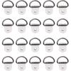 Stainless Steel D Shape Tie Down Anchors, D Rings Anchor Lashing Rings for Car Truck Trailer Cargo Boats RV, 20pcs