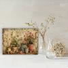 Mfoever Tin Sign HD Tin Sign Vintage Rustic Flower Potted Plants Retro Metal Tin Sign for Garden Wall Decor