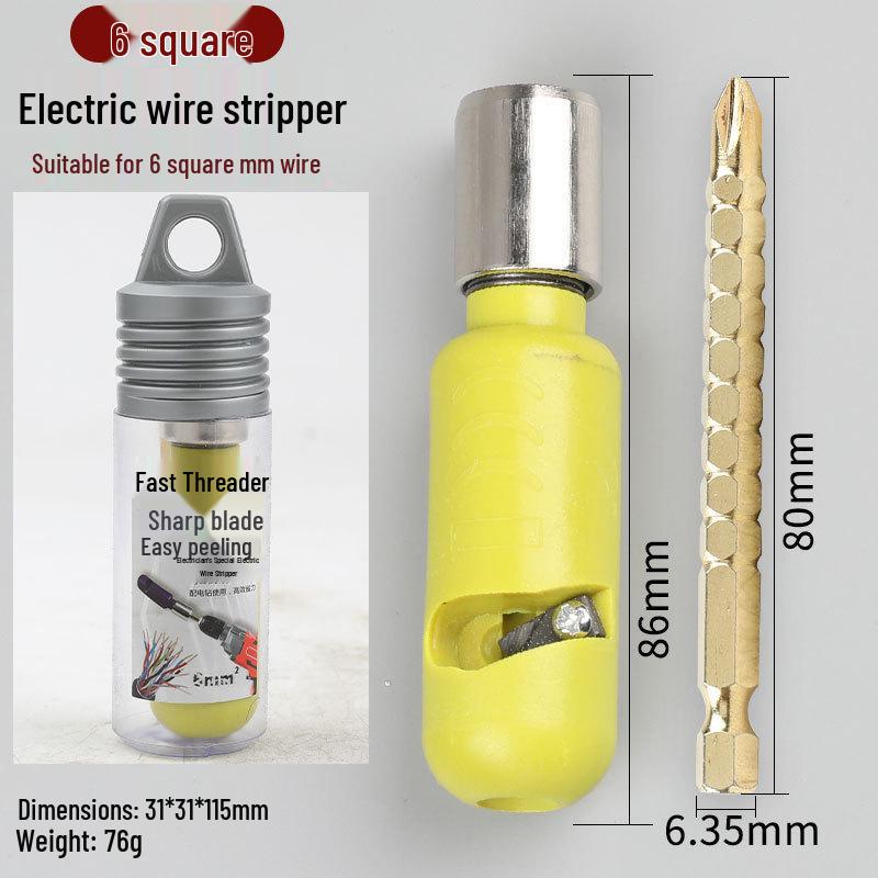 Electrician's Lightweight Portable Wire Stripper Drill for Fast Cable Peeling