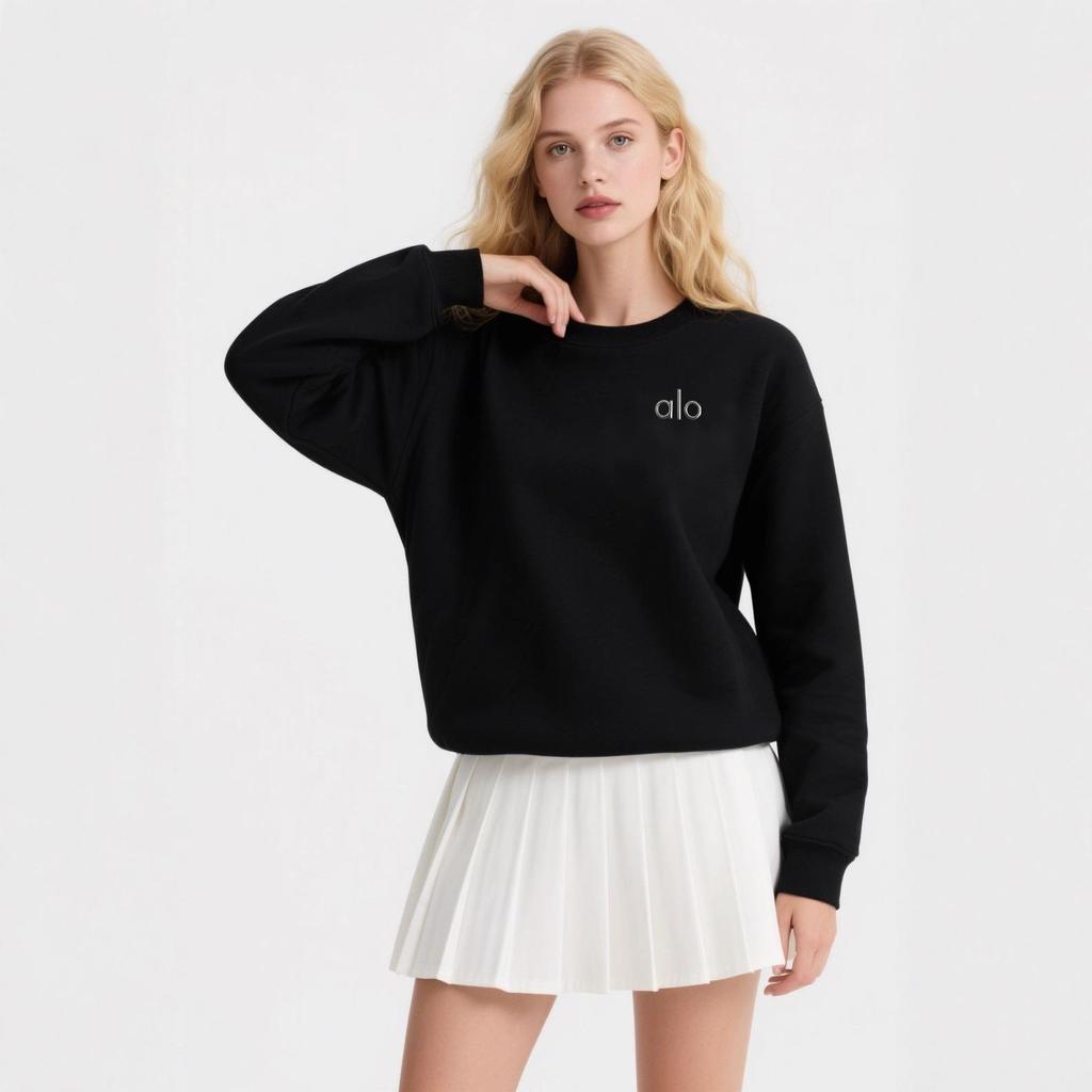 Unisex American Style 3D Reflective Logo Casual Sweatshirt