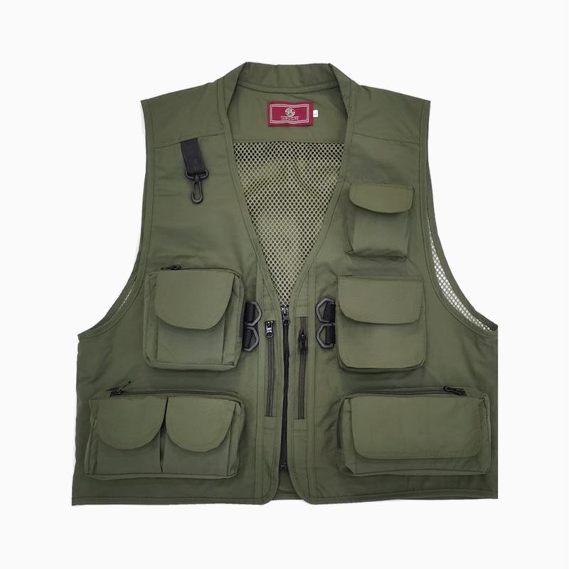 Men's Breathable Multi-Pocket Outdoor Vest for Fishing, Photography, and Workwear