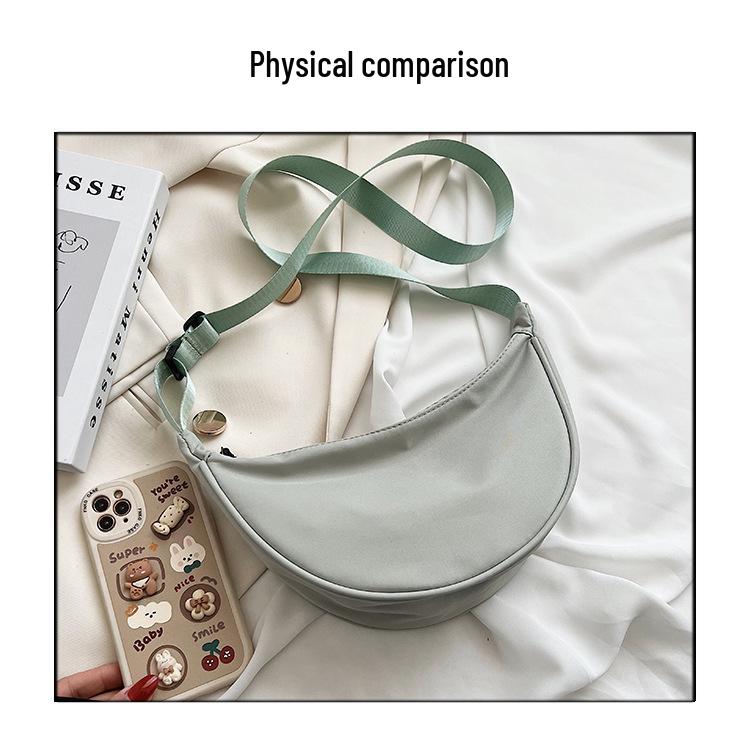 

Nylon Crossbody Dumpling Bag - Trendy, Lightweight, Canvas Shoulder Bag for Women 2025 зелений