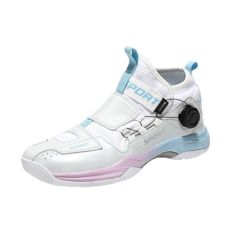New badminton shoes cross the game non-slip shock absorption retro colorful fruit marshmallow feather shoes buttons