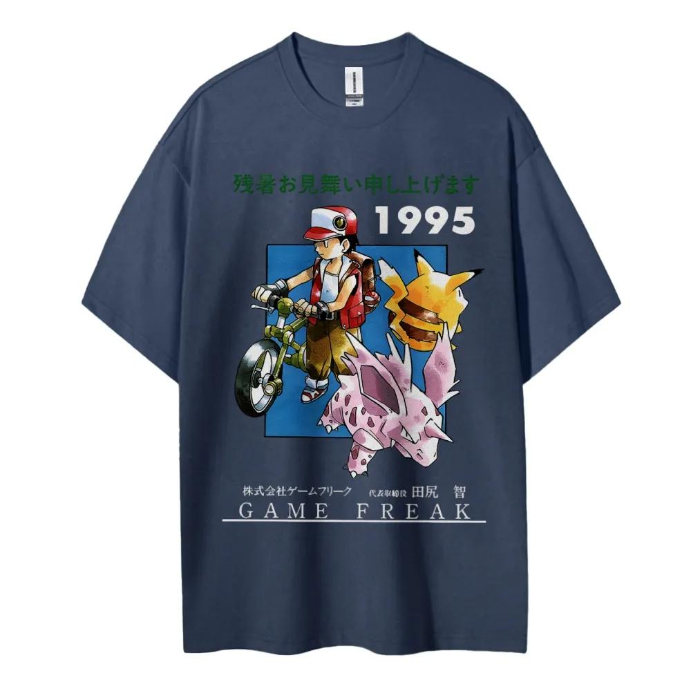 Pánské tričko Pokemon Čistá bavlna Ležérní Kulatý výstřih Krátký rukáv Oblečení Letní Sportovní Ležérní Top s krátkým rukávem