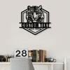 Exclusively Handmade Custom Metal Wall Sculpture Majestic Tiger Premium Black Iron Versatile Indoor Outdoor Decor