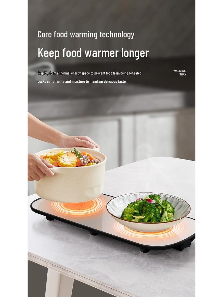 Multi-Functional Smart Warming Plate: Keeps Dishes, Milk & Food At a Constant Temperature