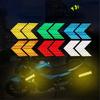 10pcs Reflective Arrow Sign Tape Warning Safety Sticker Night Driving Reflector Decals Body Sticker Auto Exterior Accessories