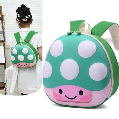 Mochila escolar nova estrangeira versátil para crianças meninos e meninas pequena mochila cogumelo leve