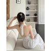 Neck Sling Dress Women's Casual Summer Small Waist a Word Thin Skirt