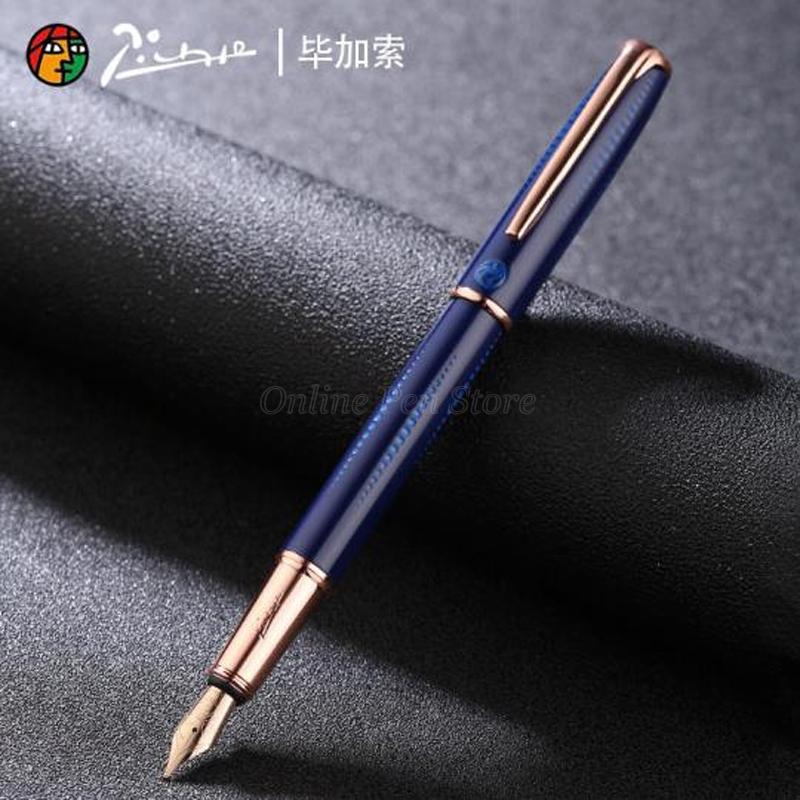 Picasso 916 Matte Black Barrel Metal Fountain Pen EF/M/Bent Nib 0.38/0.6/1.0mm Professional Stationery Writing Pen Gift