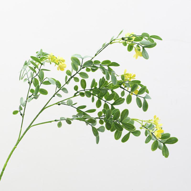 

Имитация стены из растений Мягкий клей на ощупь Листья акации Окно отеля Украшения для дома Имитация зеленых растений 88cm жёлтый/темно-зеленого
