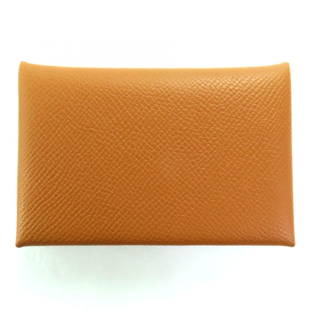 Makelloses HERMES Kartenetui Calvi Epsom Leder Damen Gebraucht