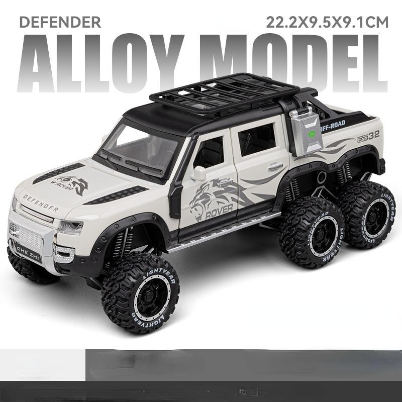 1:24 Defender 6X6 High Simulation Diecast Car Metal Alloy Model Car Children's toys collection gifts C334