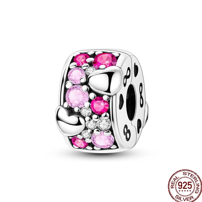 Genuine Copper Clasp Closure Cz Pave Clip Charms Daisy Bead Stopper Safety Chain Accessory Fit 3Mm Bangle Bracelet Fine Jewelry Clip