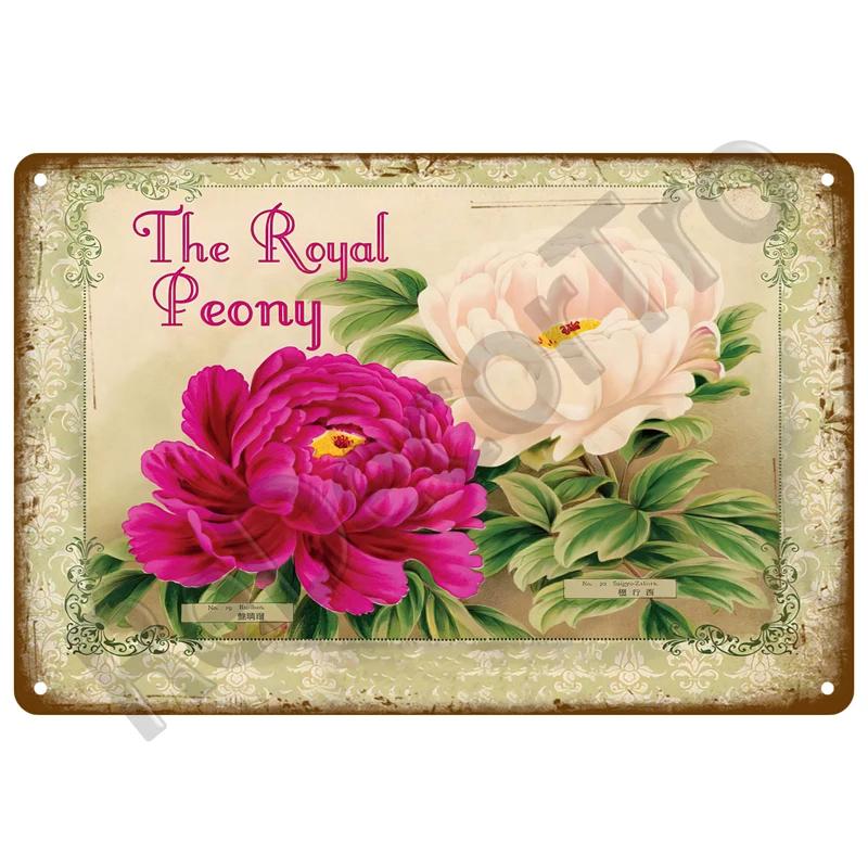 Retro Sign Home For Garden Outdoor Gardening Flowers Vintage Metal Sign Funny Plants Wall Decor Home Sweet Tin Sign Farm Birds