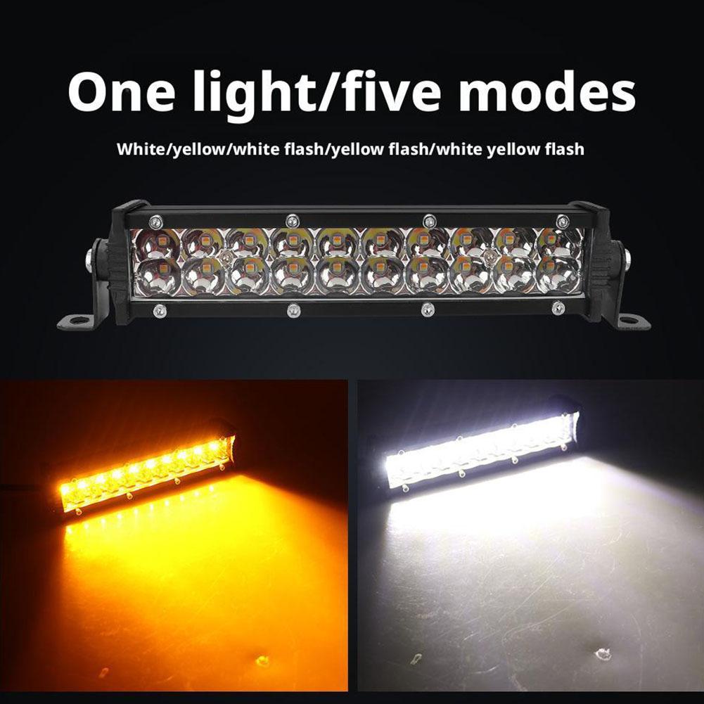 Motorrad LED Scheinwerfer Lichtleiste Kit Mit Montagehalterung Schalter Verkabelung Für Universal Die Meisten 7/8" Lenker Dirt Pit Bike Q6M6