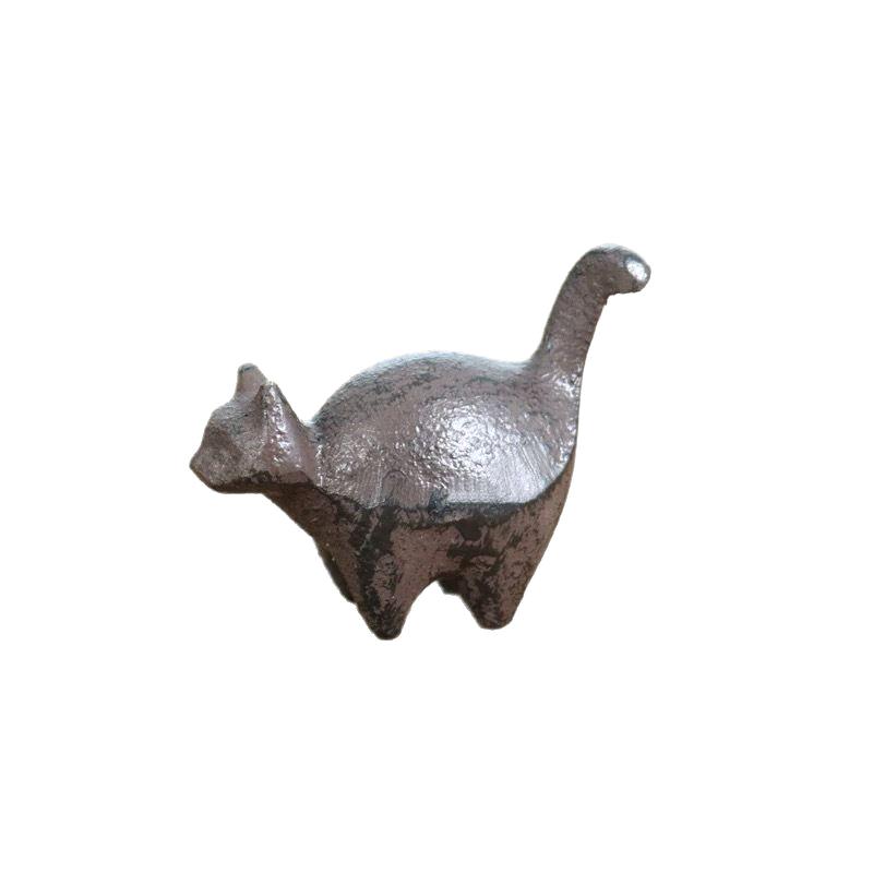 Vintage Gusseisen Katzen-Skulptur - Miniatur-Tierfigur Für Haus-, Büro- und Gartendekoration | Rustikaler Bücherregal-Akzent