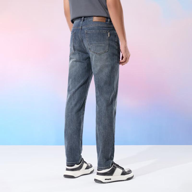 HLA Men's Straight-Leg Micro-Stretch Jeans