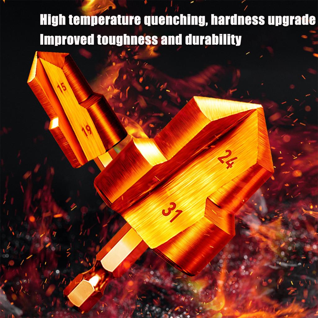 Quickly Replace Metal Hexagonal Shank Hole Drill, Metal Coated Titanium PPR, and Multi Size Hole Drill Bits