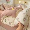 Class A Maternal Infant Grade Double-Layer Seersucker Bed 4-Pcs Set Zhu Cotton Mattress Dormitory 3-Pcs Bedding